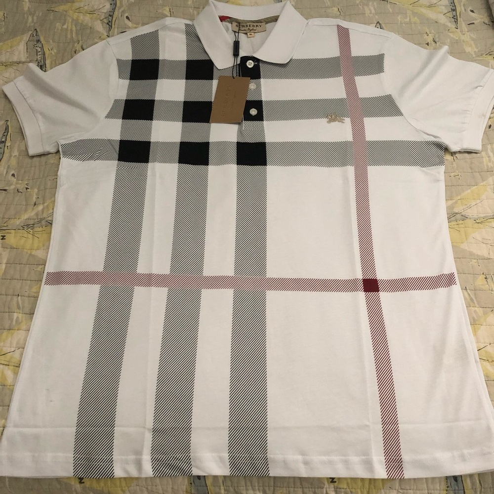 White Burberry Polo